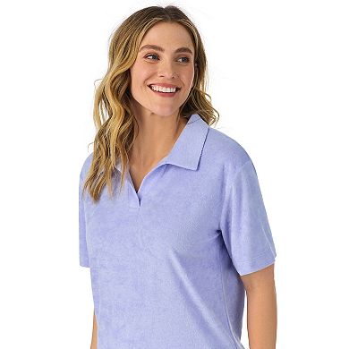 Women's Cuddl Duds® Short Sleeve Sleep Sweatshirt & Bermuda Shorts Set