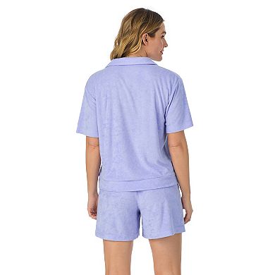 Women's Cuddl Duds® Short Sleeve Sleep Sweatshirt & Bermuda Shorts Set