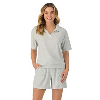 Women's Cuddl Duds® Short Sleeve Sleep Sweatshirt & Bermuda Shorts Set