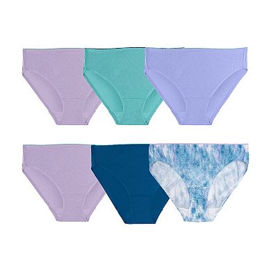 Women's Fruit of the Loom® Breathable Micro-Mesh High Waisted Panty 6-Pack Set 6DBMHCK