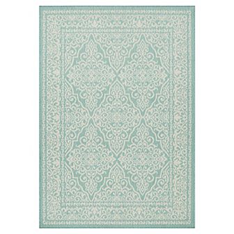 Sonoma Goods For Life® Aqua Classic Medallion Border Indoor/Outdoor Area Rugs