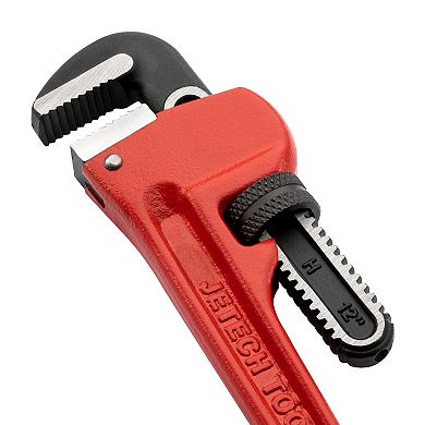 Jetech Heavy Duty Straight Pipe Wrench, 12 Inch (300mm)