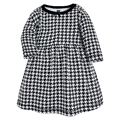 Hudson Baby Infant and Toddler Girl Cotton Dresses, Black Red Plaid