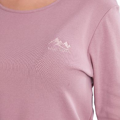 Long Sleeve Scoop Neck T-Shirt for Women in Pretty Fall Colors