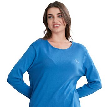Long Sleeve Scoop Neck T-Shirt for Women in Pretty Fall Colors