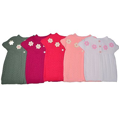 Girl's Sweater For Baby & Toddlers Warm & Cozy Colorful Pull-Over Button Vest