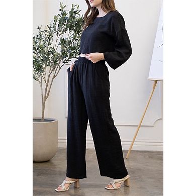 August Sky Women's Extended Shoulder Crop Top