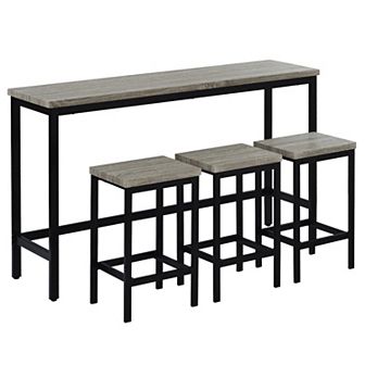 Merax Counter Height Extra Long Dining Table Set