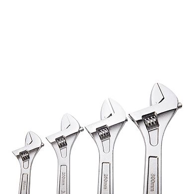 MAXPOWER Heavy Duty Adjustable Wrench Set (6in, 8in, 10in, 12in), 4PCS