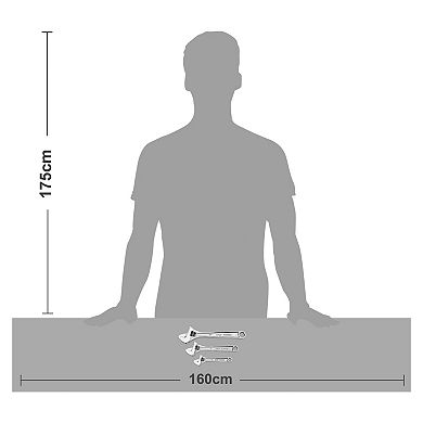 MAXPOWER Adjustable Wrench Spanner Set (6in, 8in, 10in), 3PCS
