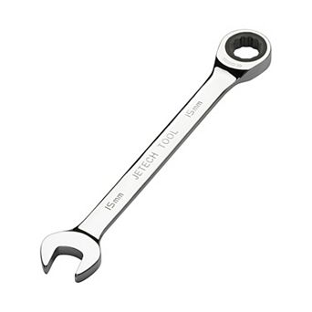 Jetech 15mm Ratcheting Combination Wrench, Metric