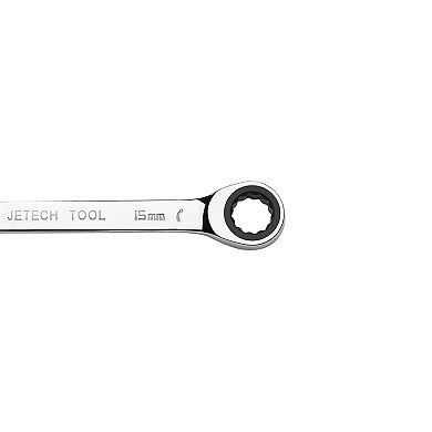 Jetech Double Box End Ratcheting Wrench (14mm x 15mm), Metric