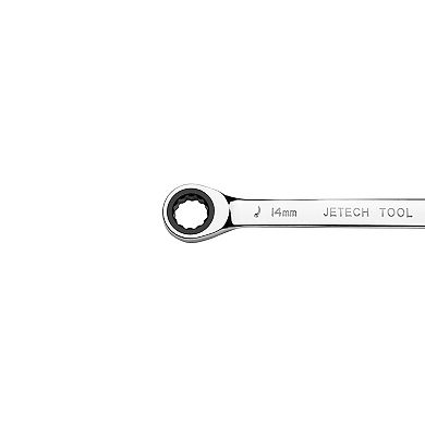 Jetech Double Box End Ratcheting Wrench (14mm x 15mm), Metric