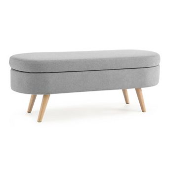 Merax Ottoman Oval Storage Bench
