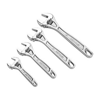 MAXPOWER Adjustable Wrench Set (6 in 8 in 10 in 12in), CR-V, 4 pc