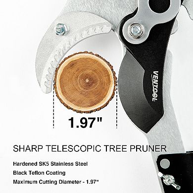 Ventool 120’’ - 160” Telescopic Tree Pruners, Heavy-duty Branch Cutters