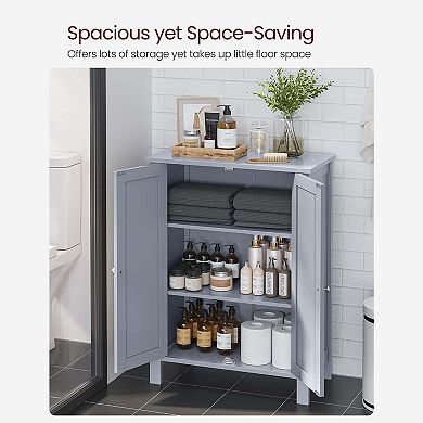 Hivvago Bathroom Floor Storage Cabinet Mystic Grey