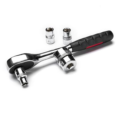 MAXPOWER 3/8 Inch Drive Socket Wrench Set, Metric and SAE, 21PCS