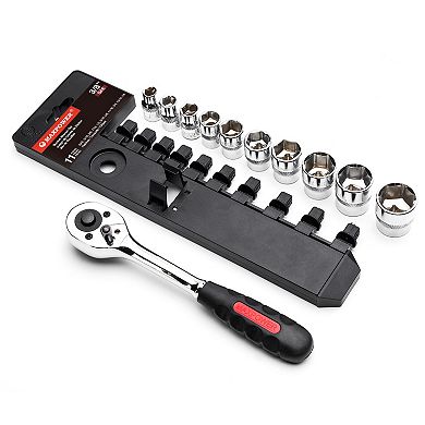 MAXPOWER 3/8 Inch Drive Socket Wrench Set (5/16in - 7/8in), SAE, 11PCS
