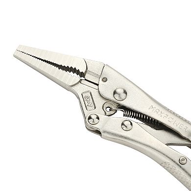 MAXPOWER Locking Pliers Set (7in Curved Jaw and 6in Long Nose), 2PCS