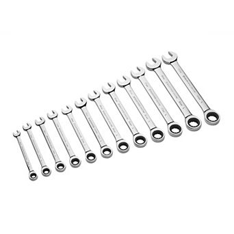 MAXPOWER Ratcheting Combination Wrench Set (8mm - 19mm), Metric, 12 pc