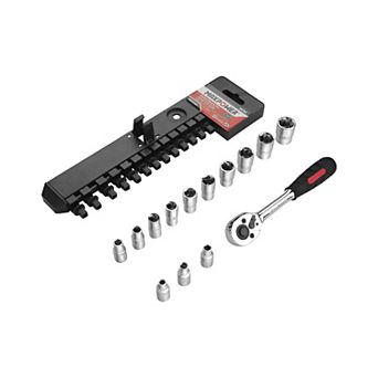 MAXPOWER 1/4" Drive Socket Set (4mm - 14mm), Metric, 14 pc