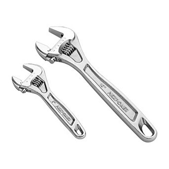 MAXPOWER Adjustable Wrench Set (6 in 10in), CR-V, 2 pc