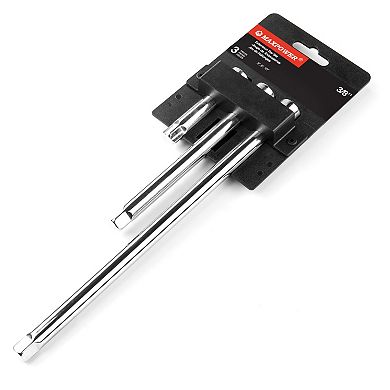 MAXPOWER 3/8 Inch Drive Socket Extension Bar Set (3in, 6in, 10in), 3PCS