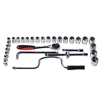 MAXPOWER 1/2" Drive Socket Wrench Set (8mm - 32mm), Metric, 32 pc