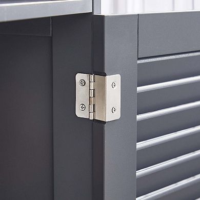 Hivvago Storage Cabinet With Shelf For Bathroom Grey