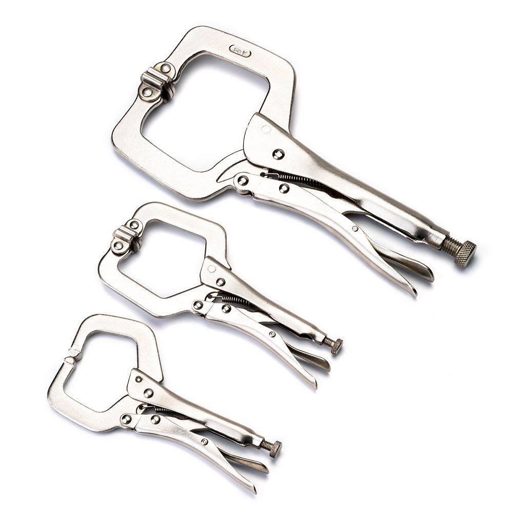 MAXPOWER Heavy Duty Locking C-Clamp Set (6in, 11in), 3PCS
