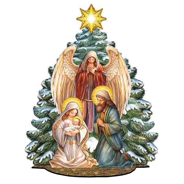 Nativity Scene with Christmas Tree 5inch Décorative Village by G