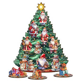 Santa Claus-Themed Collectible Christmas tree by G.DeBrekht - Tabletop Christmas Decor