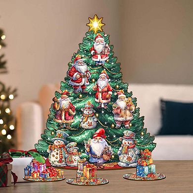 Santa Claus-Themed Collectible Christmas tree by G.DeBrekht - Tabletop Christmas Decor