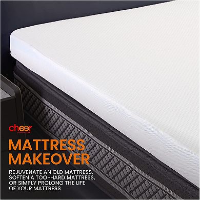 Cheer Collection 4 Inch Gel Infused Memory Foam Bed Topper