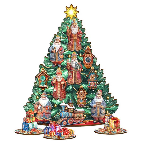 Santa Christmas ArrivalThemed 11inch Collectible Christmas tree by G