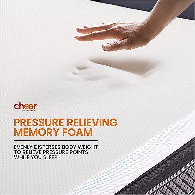 Cheer Collection 4 Inch Gel Infused Memory Foam Bed Topper
