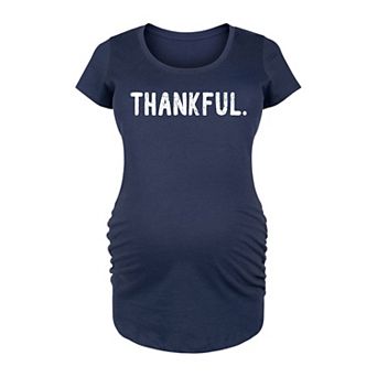 Maternity "Thankful" Short Sleeve Graphic Tee