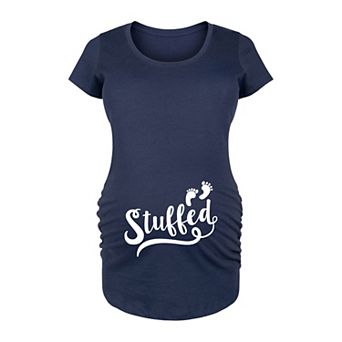 Maternity "Stuffed" Baby Footprints Graphic Tee