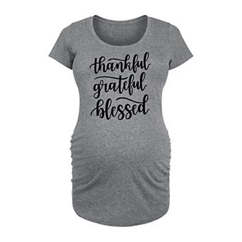 Maternity "Thankful Grateful Blessed" Graphic Tee