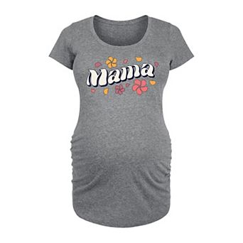 Maternity Mama Flowers Graphic Tee