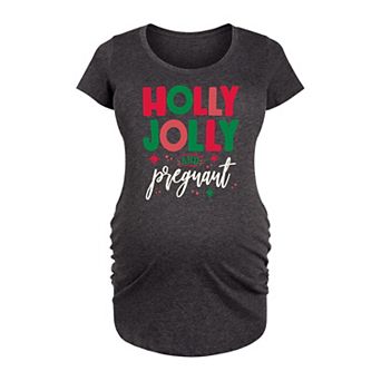 Maternity Holly Jolly And Pregnant Graphic Tee