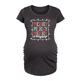 Maternity Merry And Pregnant Graphic Tee