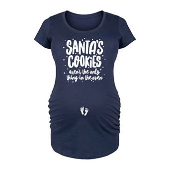 Maternity Santa's Cookies Graphic Tee