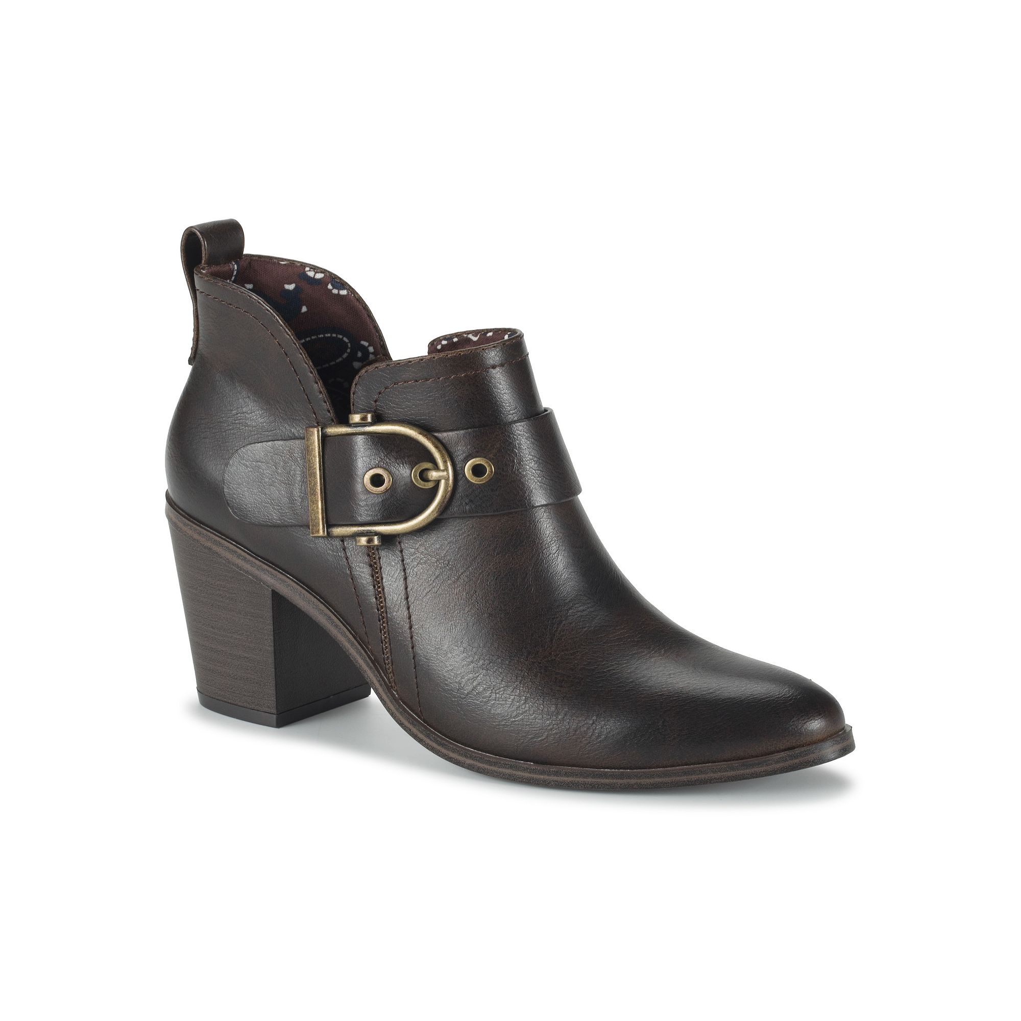 Womens Baretraps Karina Block Heel Ankle Booties, Size: 8.5, Dark Brown