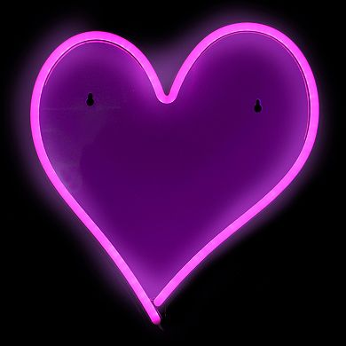 Northlight 13.5" Pink Heart LED Neon Style Valentine's Day Wall Sign