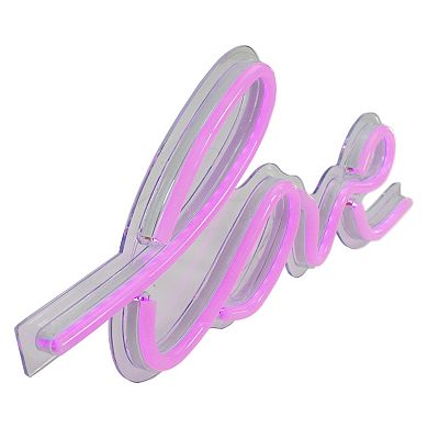18" Pink LED Lighted 'Love' Neon Style Valentine's Day Wall Sign