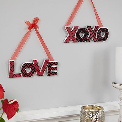Northlight Valentine's Day Love XOXO Wall Decor 2-piece Set