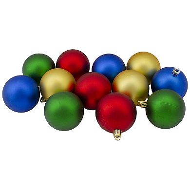 Northlight 24-Pack Multi Shatterproof 2-Finish Christmas Ball Ornaments