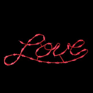 Northlight 17" Lighted Red Love Script Valentine's Day Window Silhouette Decoration